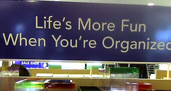 organized in writing