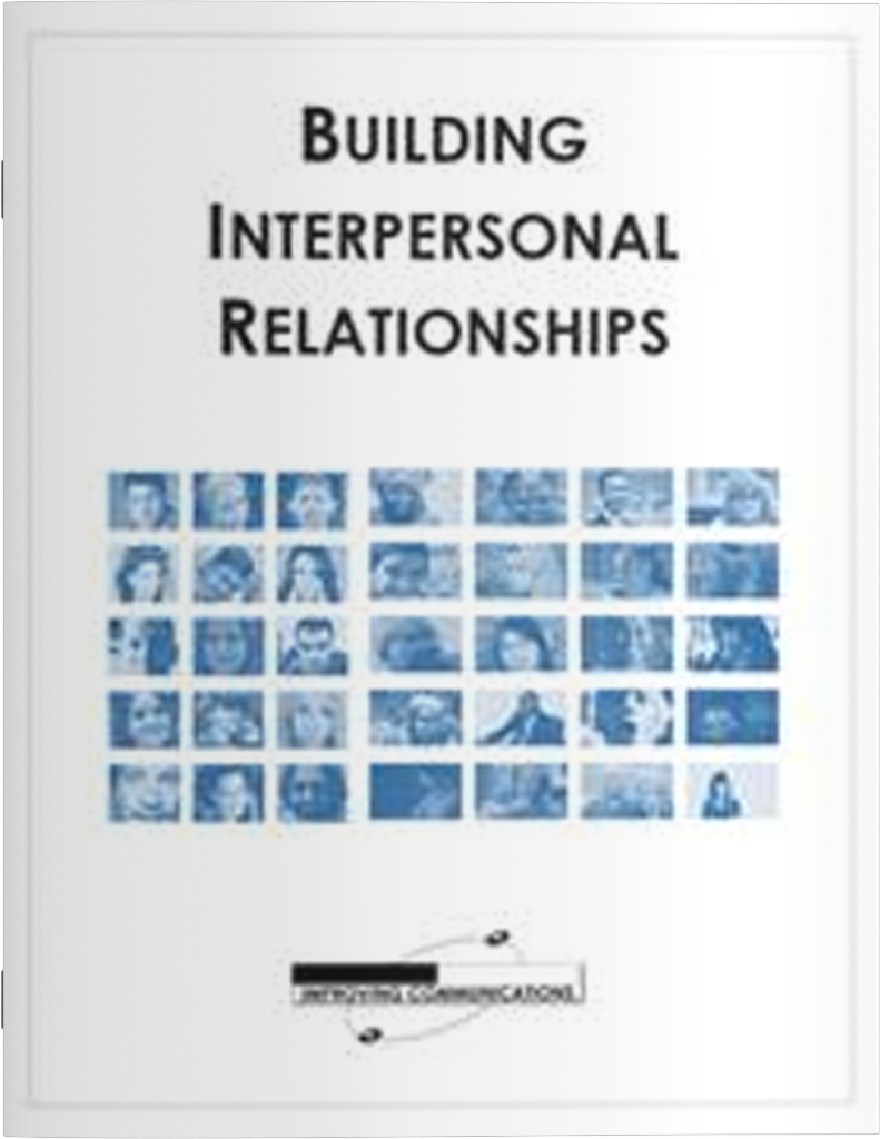 building interpersonal relationships at work - training manual cover