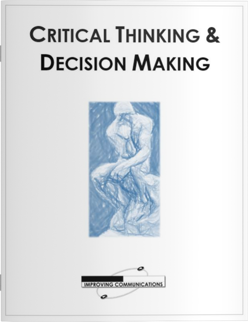 critical thinking and decision making - training manual cover