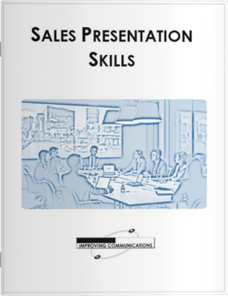 sales presentation skills - training manual cover