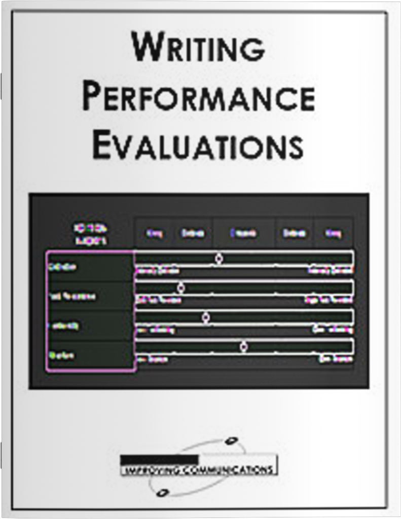 writing performance evaluations - training manual cover